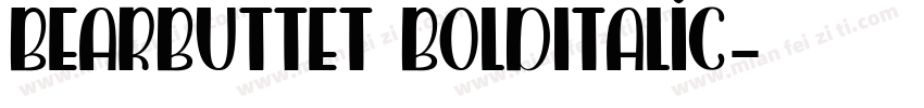 BearButteT BoldItalic字体转换